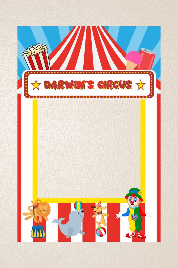 Circus Theme Personalized Photobooth Online