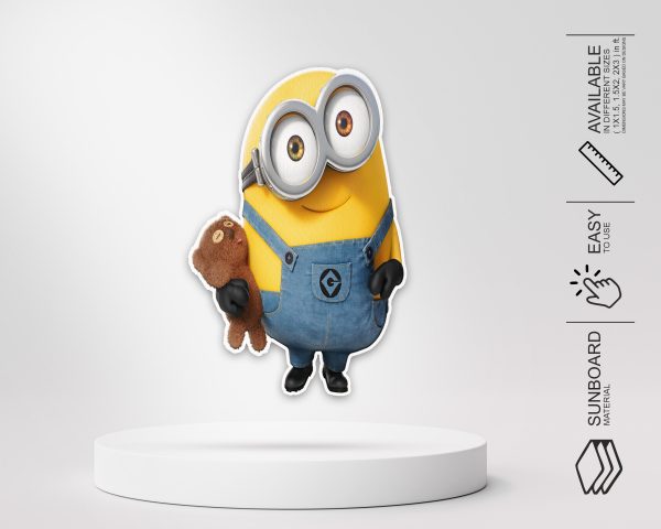 Minion Theme with doll in Hand Cutout Discount