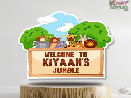 Jungle Theme Customized Welcome Board For Discount