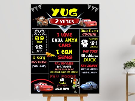 Car Theme Customized Chalkboard Hot on Sale