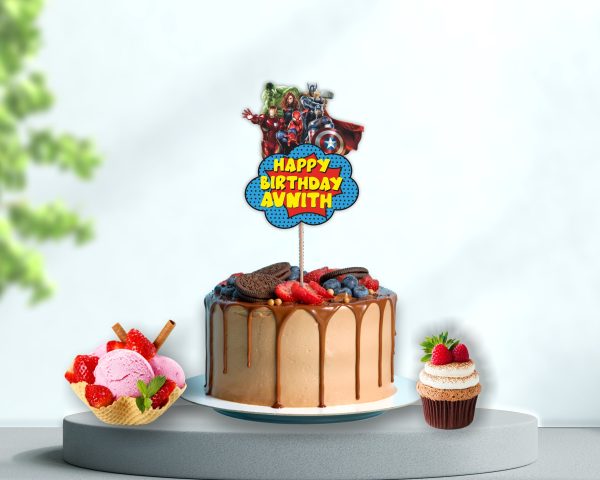 Avengers Theme Cake Topper Discount