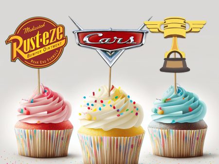 Car Theme Customized Cup Cake Topper Fashion