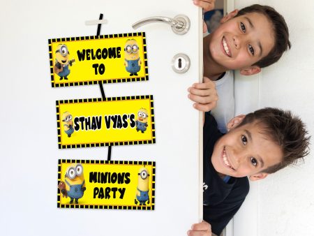 Minion Theme Personalized Door Poster Sale