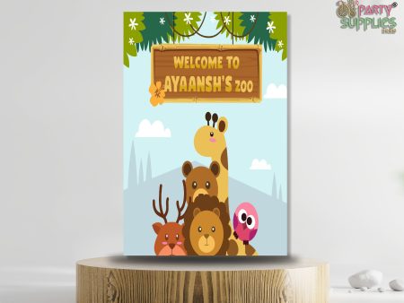 Jungle Theme with Baby Name Welcome Board on Sale