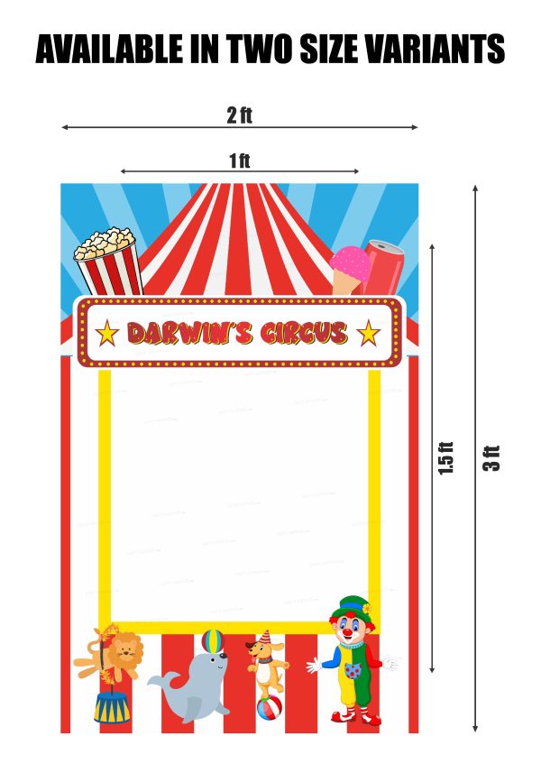 Circus Theme Personalized Photobooth Online