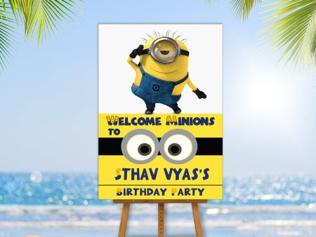 Minion Theme Customized Welcome Board Online