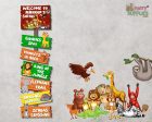 Jungle Theme Customized Door Poster Online Sale