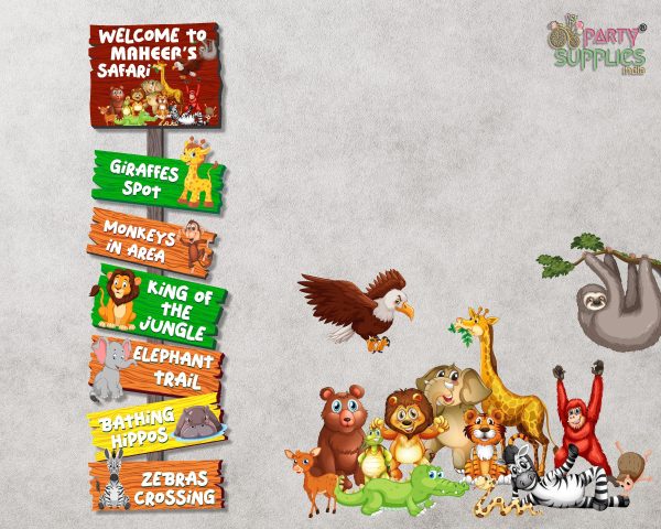 Jungle Theme Customized Door Poster Online Sale