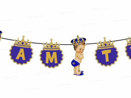 Prince Theme Personalized with Baby Age Hanging Discount