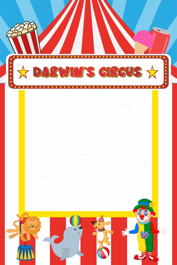 Circus Theme Personalized Photobooth Online