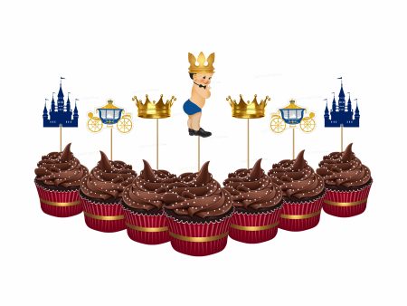 Prince Theme Customized Cup Cake Topper Cheap