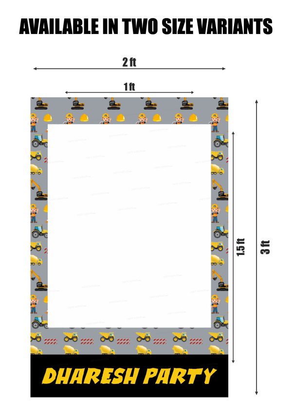 Construction Theme Personalized Photobooth Discount