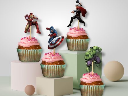 Avengers Theme Cup Cake Topper For Sale